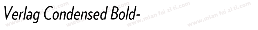 Verlag Condensed Bold字体转换